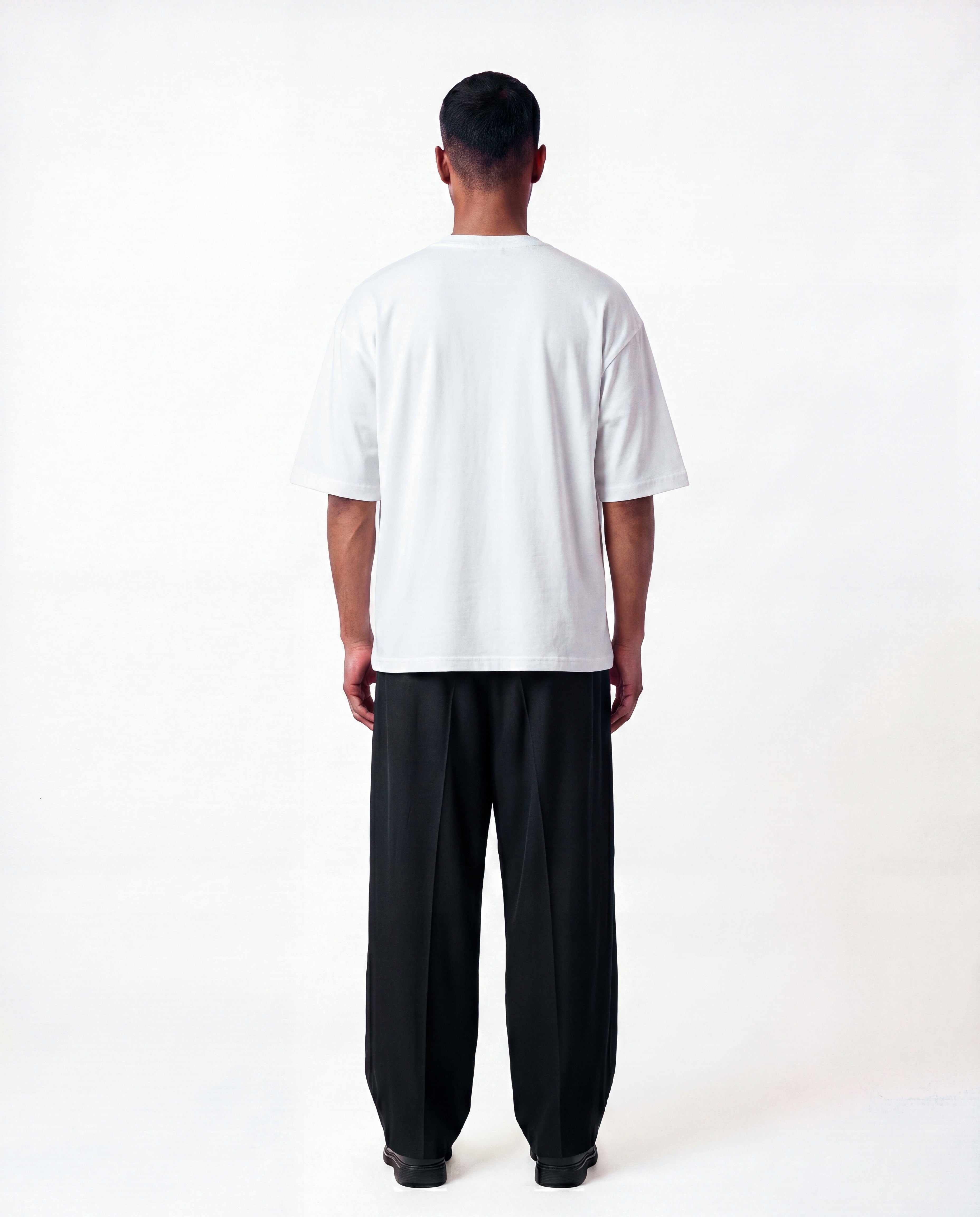ANDAAZ | Drop Shoulder Tee (White) - Unisex