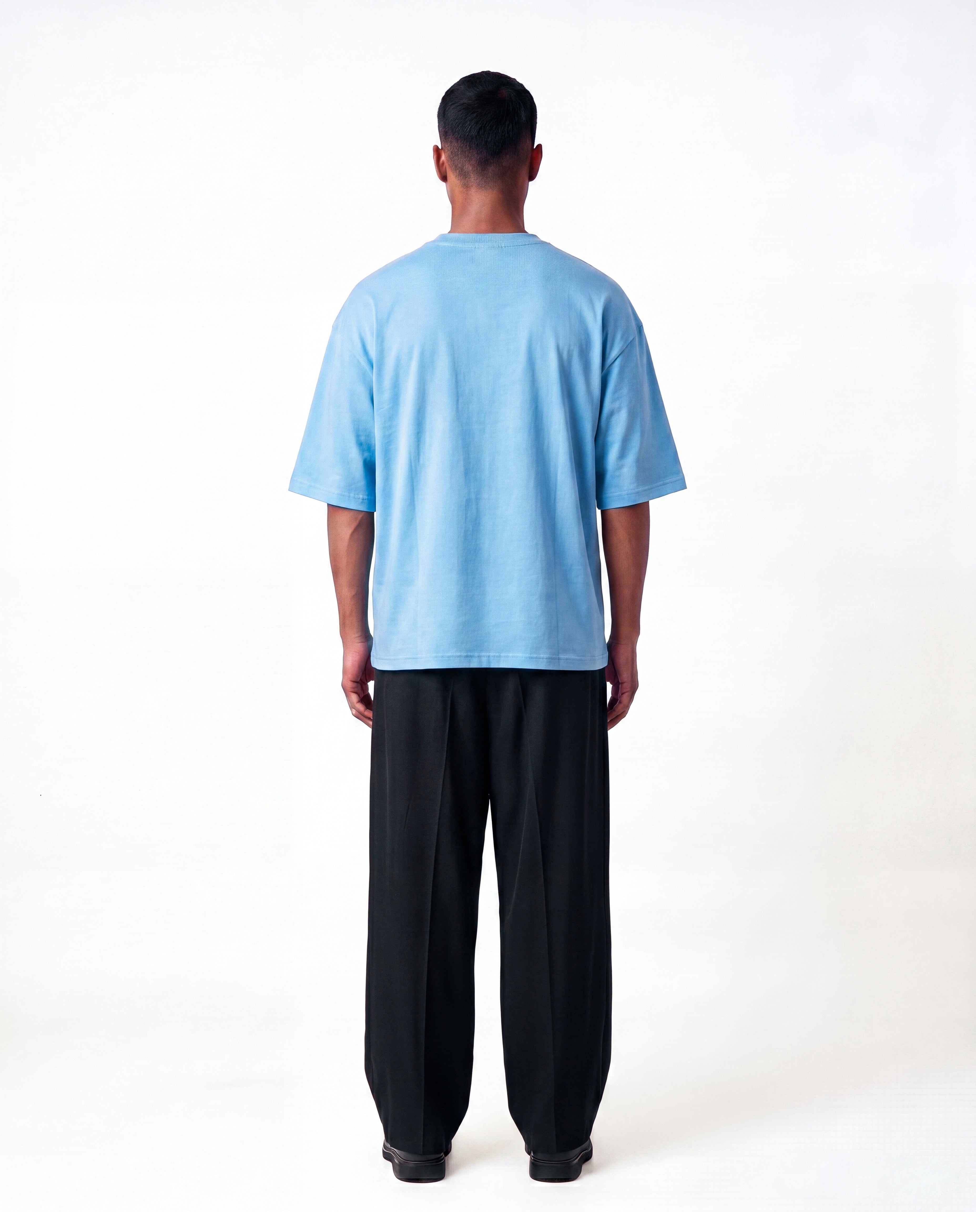 ANDAAZ | Drop Shoulder Tee  (Light Blue) - Unisex