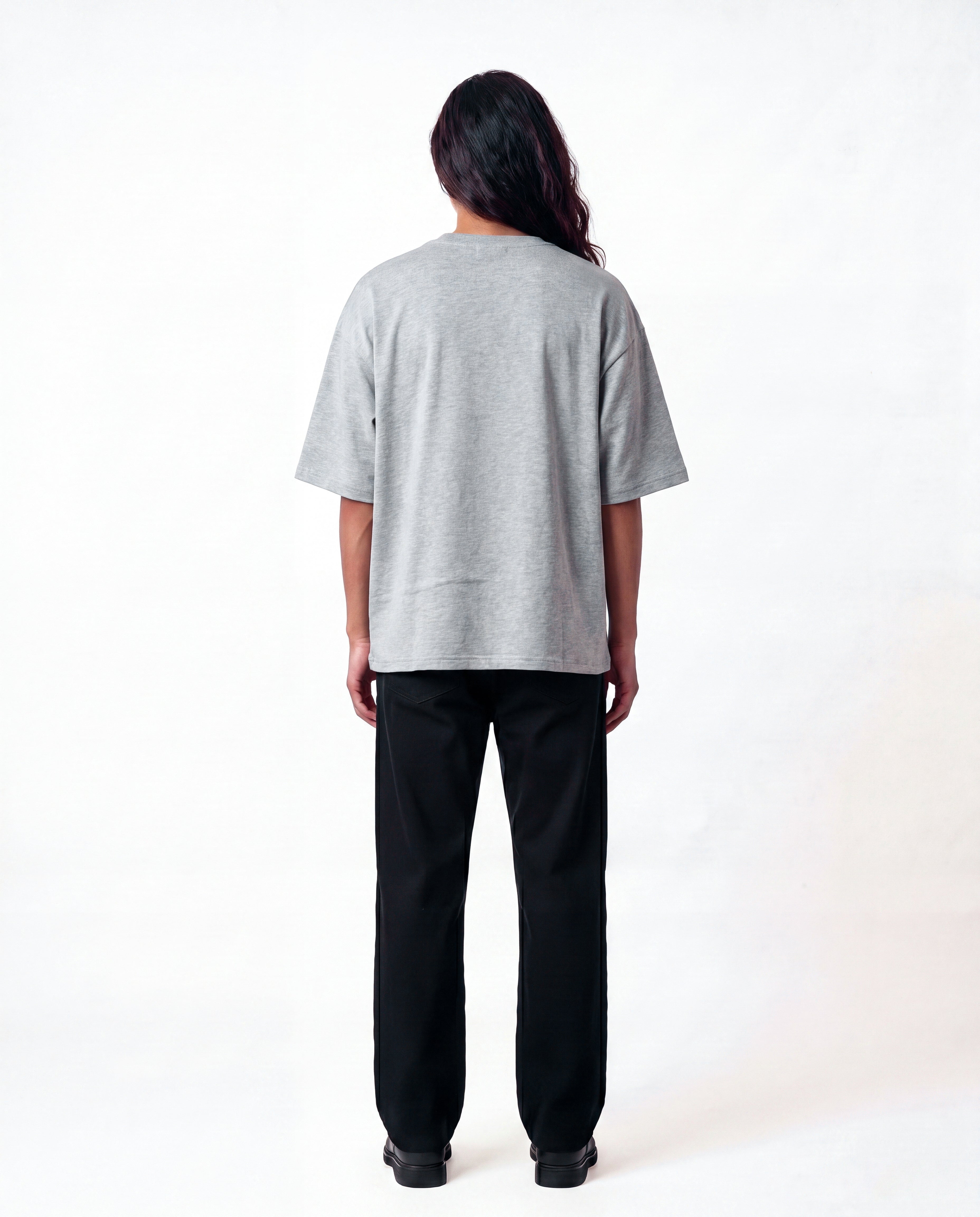 ANDAAZ | Drop Shoulder Tee (Grey Marl) - Unisex