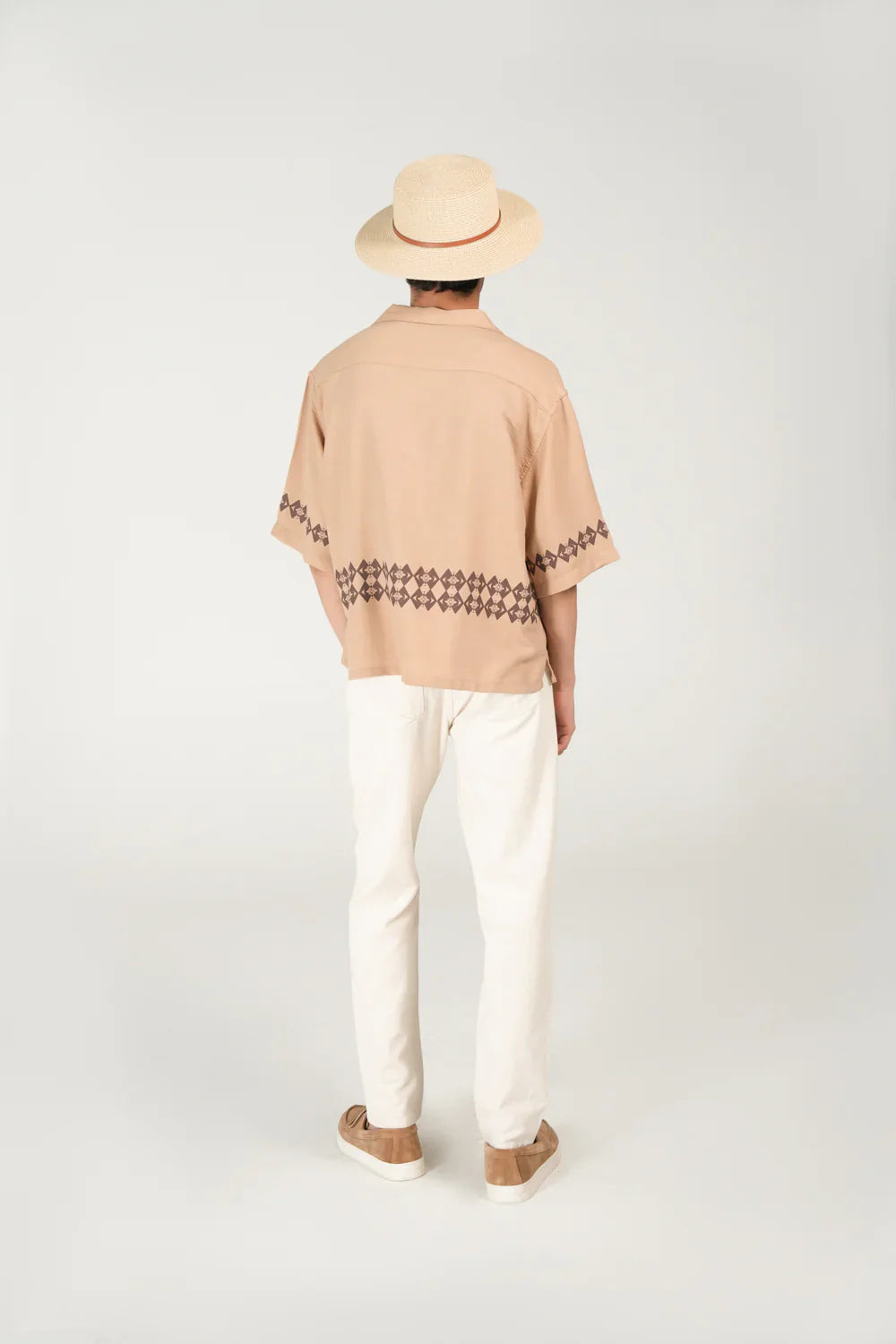 Contrast Collar Polo - White