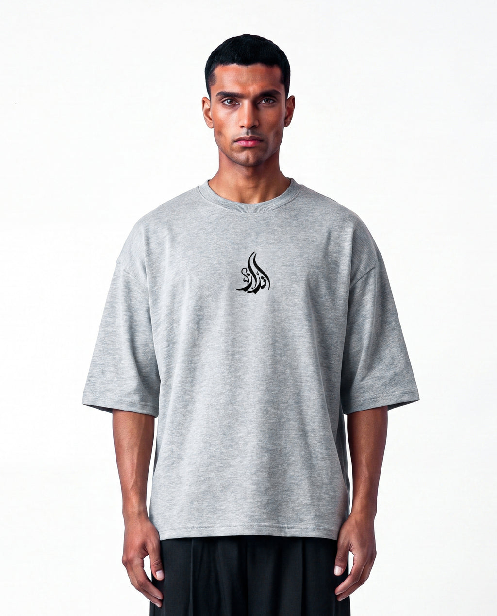 ANDAAZ | Drop Shoulder Tee (Grey Marl) - Unisex