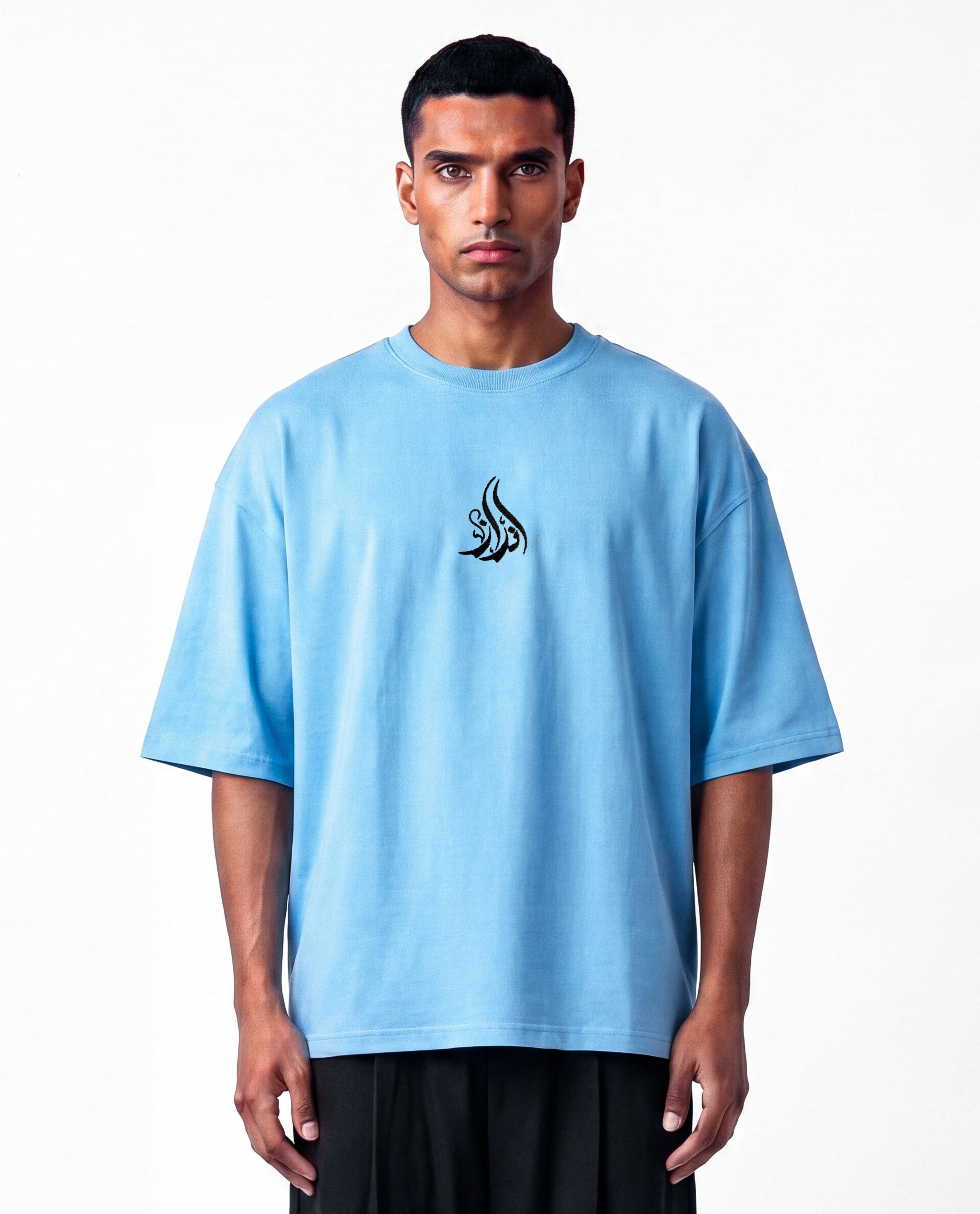 ANDAAZ | Drop Shoulder Tee  (Light Blue) - Unisex