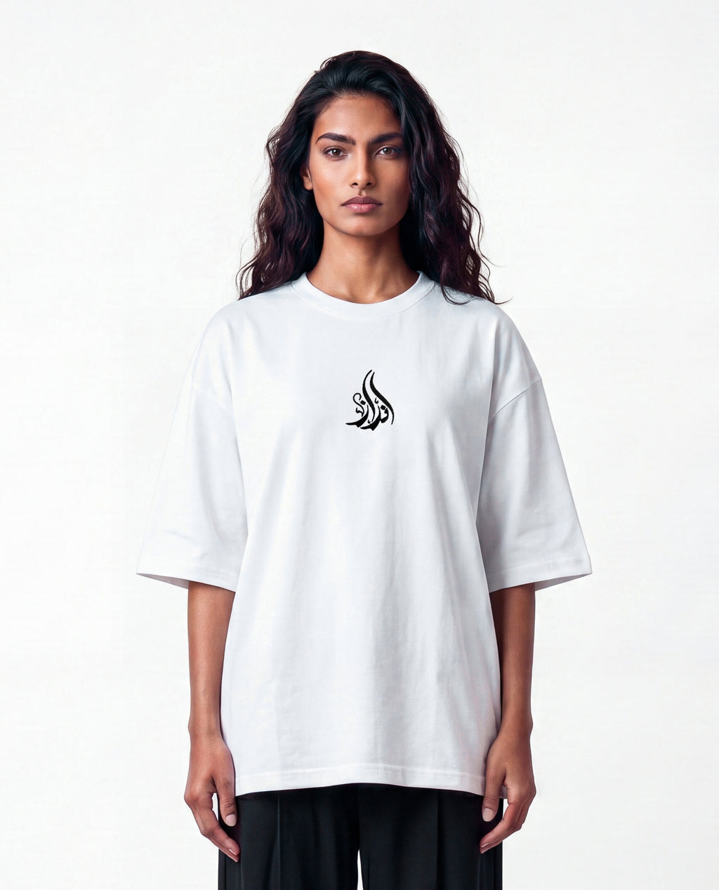 ANDAAZ | Drop Shoulder Tee (White) - Unisex