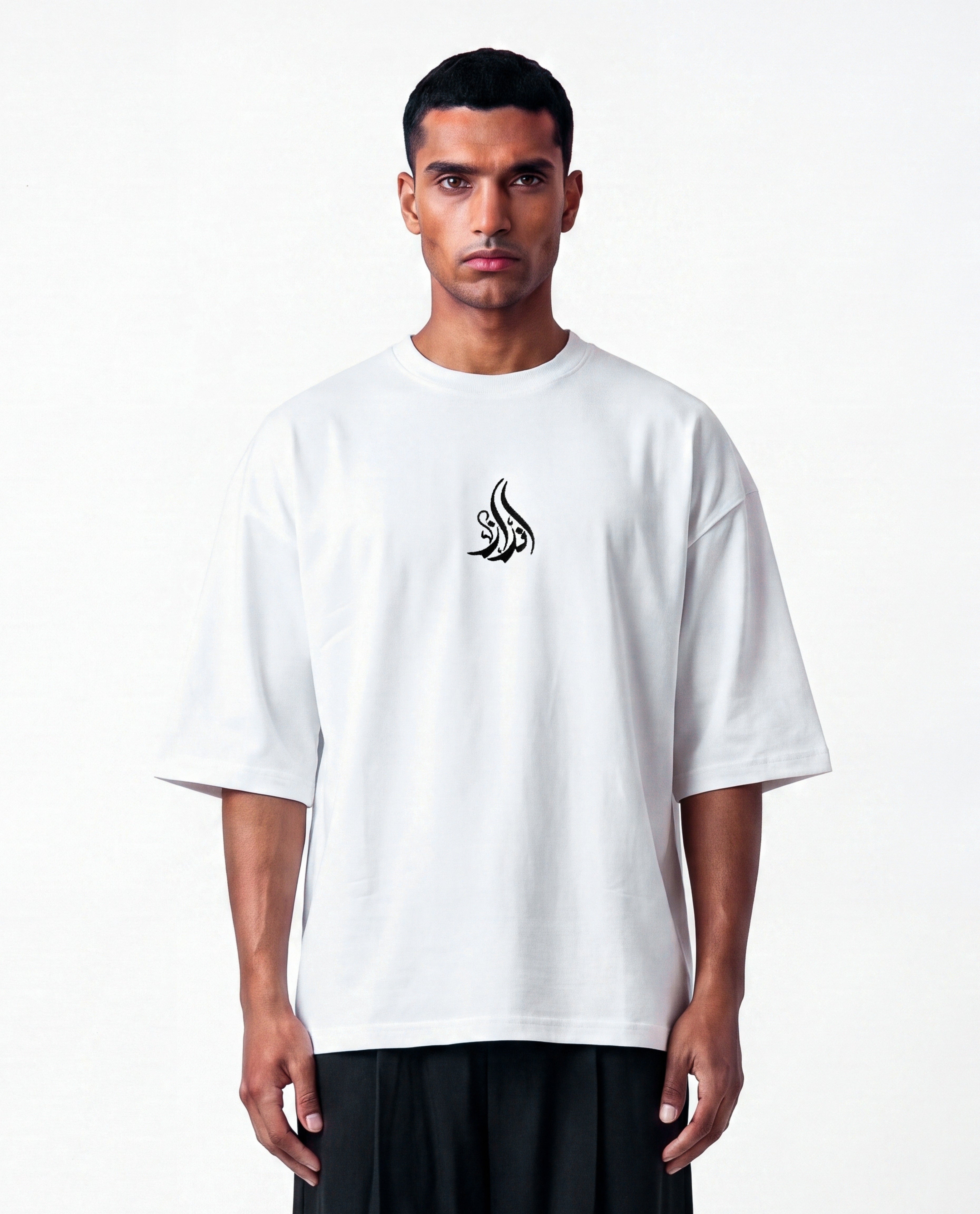 ANDAAZ | Drop Shoulder Tee (White) - Unisex